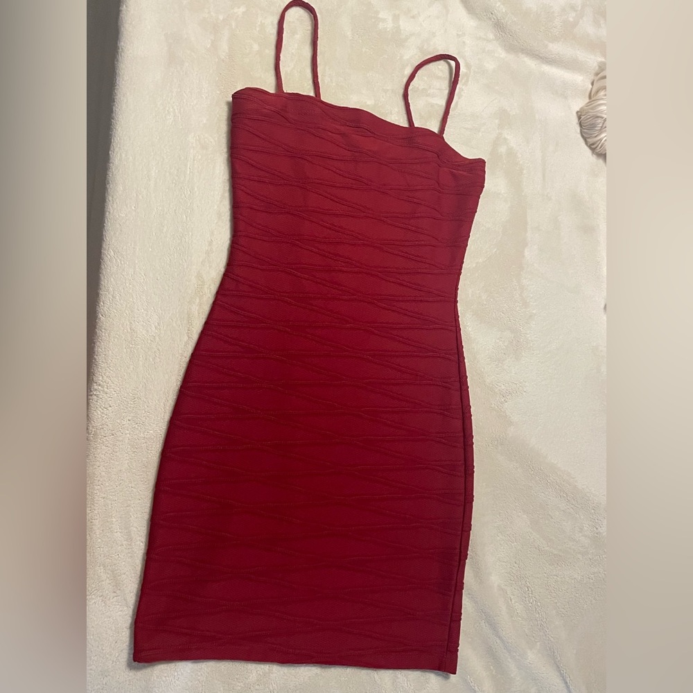 Windsor red strap mini dress